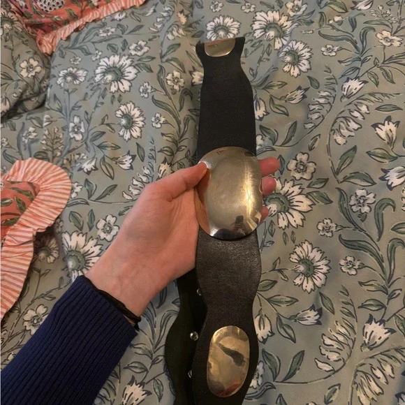 NWT Free People Black Belt with Metal Buckle NWT - Picture 4 of 4